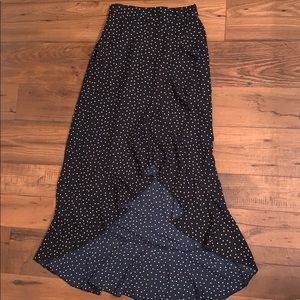 Polka dot high low skirt